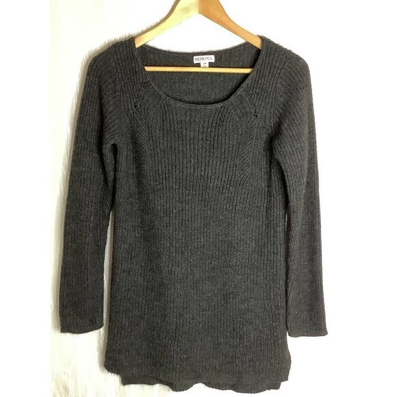 Charcoal Knit Sweater Sz S - Picture 1 of 5